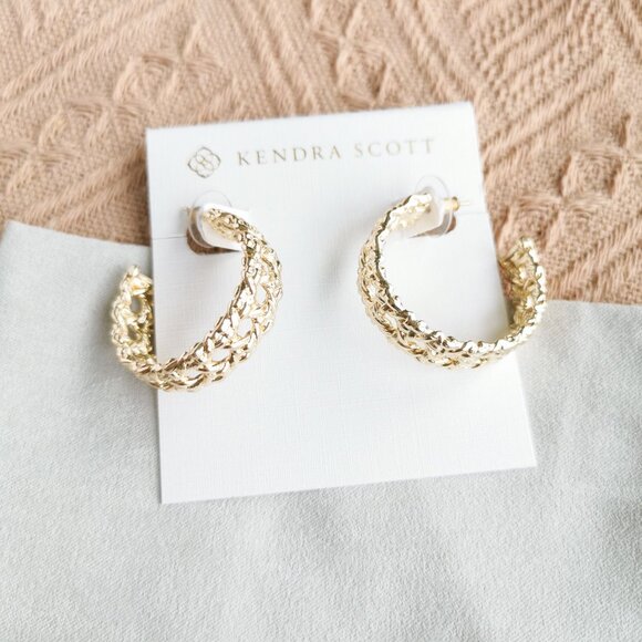 Kendra Scott - Natalie Hoop Earrings Gold - Picture 1 of 3